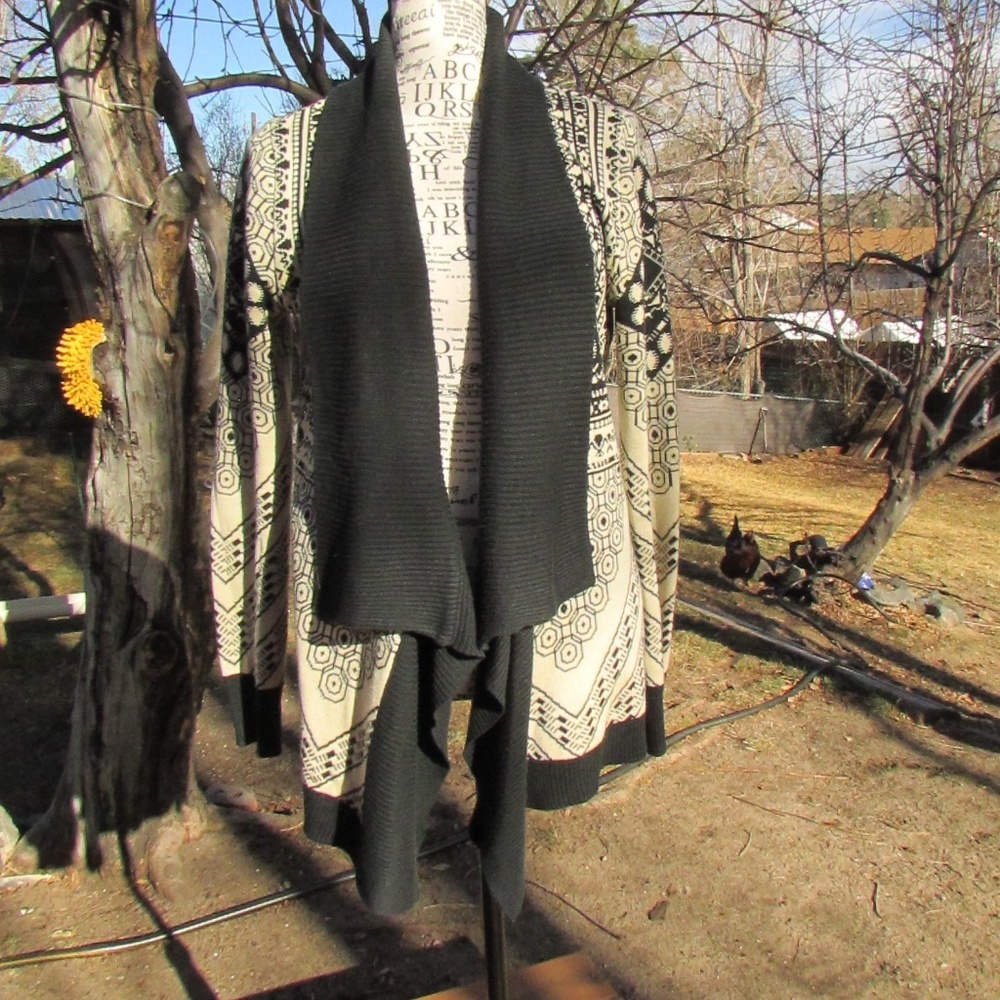 Staring at Stars Black and Cream Cardigan